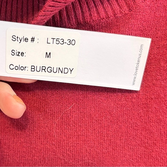 Love Token Red Turtleneck Sheath Midi Dress - Picture 4 of 6